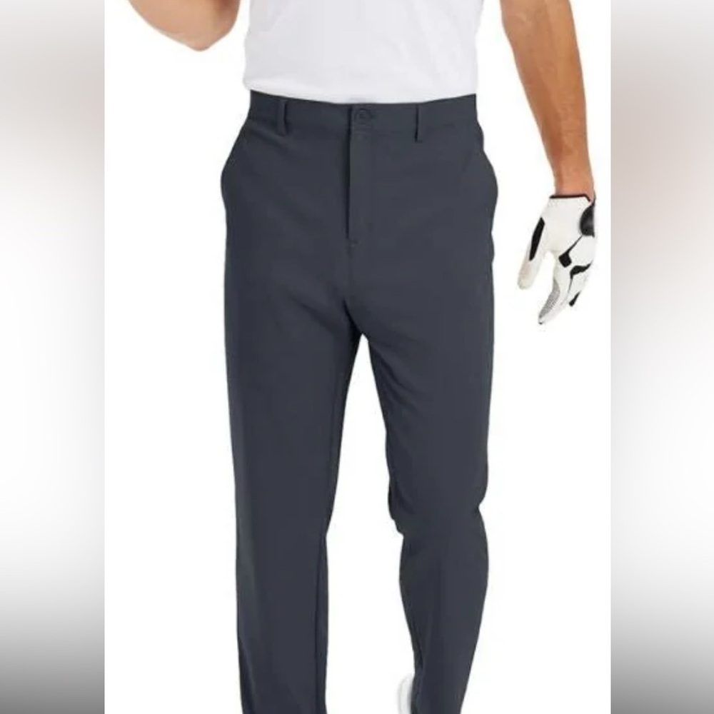 PGA Tour Men's Charcoal Dress Pants